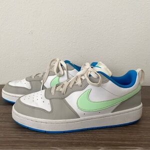 Nike Boys Court Borough Low Recraft GS Light Iron Ore Vapor Green DV5456-005 7Y